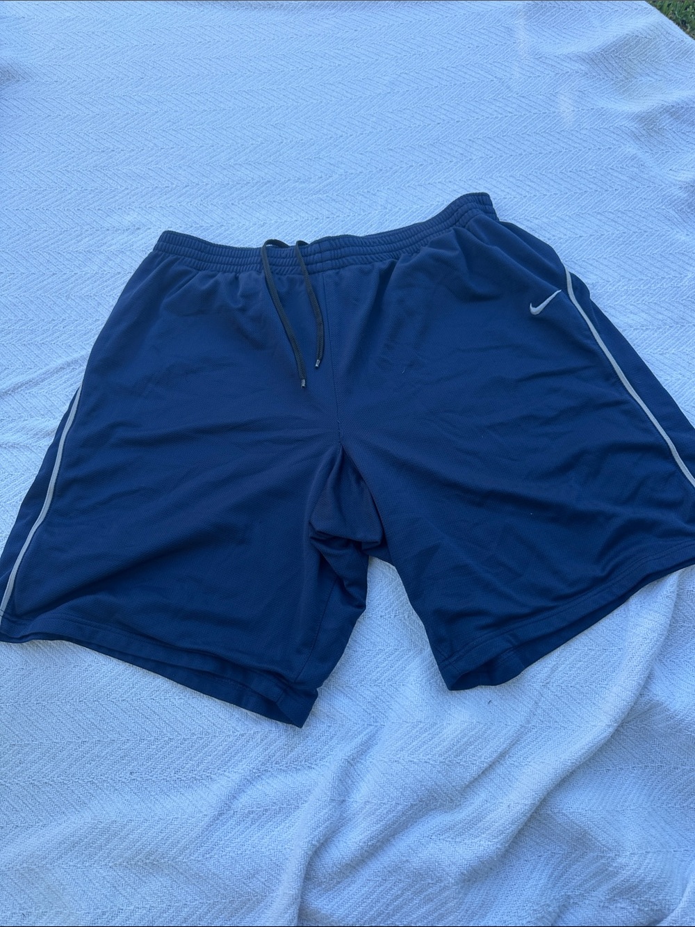 Nike Men’s Deep Blue Athletic Shorts with Reflective Trim